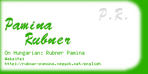 pamina rubner business card